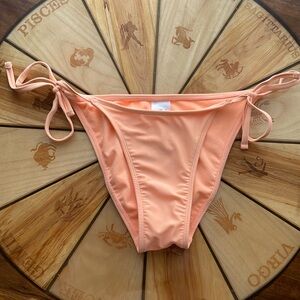 Side tie bikini bottom - orange creamsicle color
